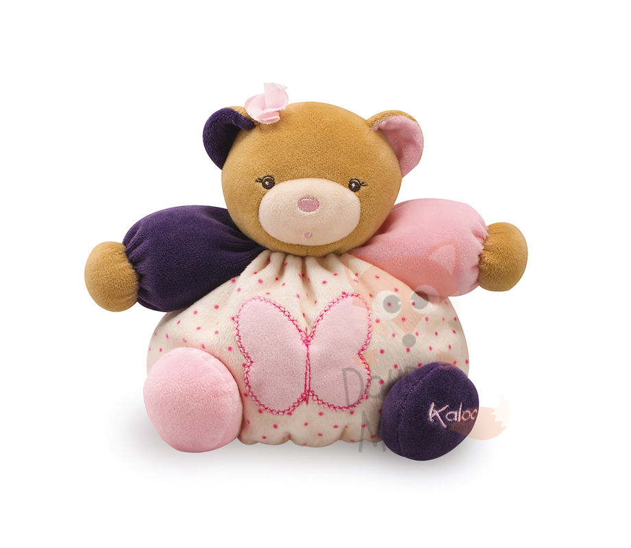  petite rose baby comforter pink purple bear butterfly 